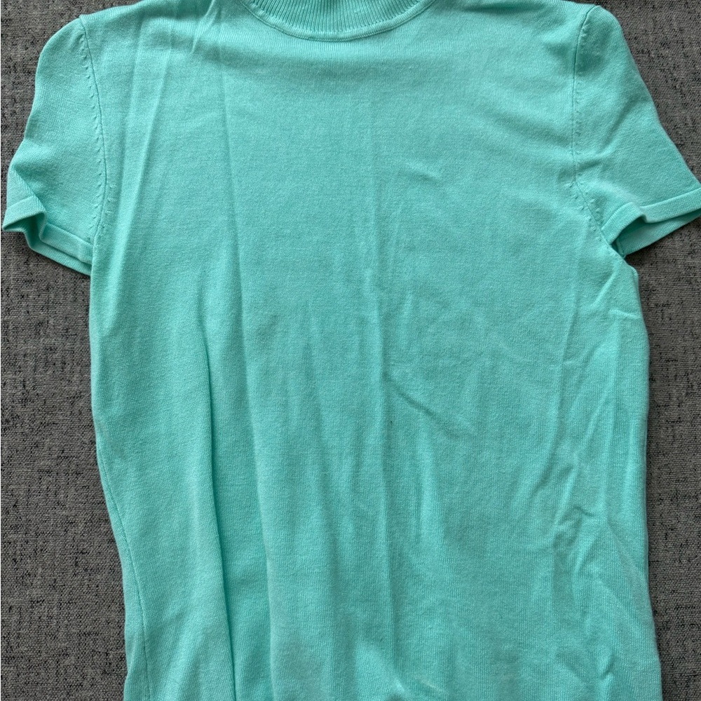 Vintage inspired mock neck top